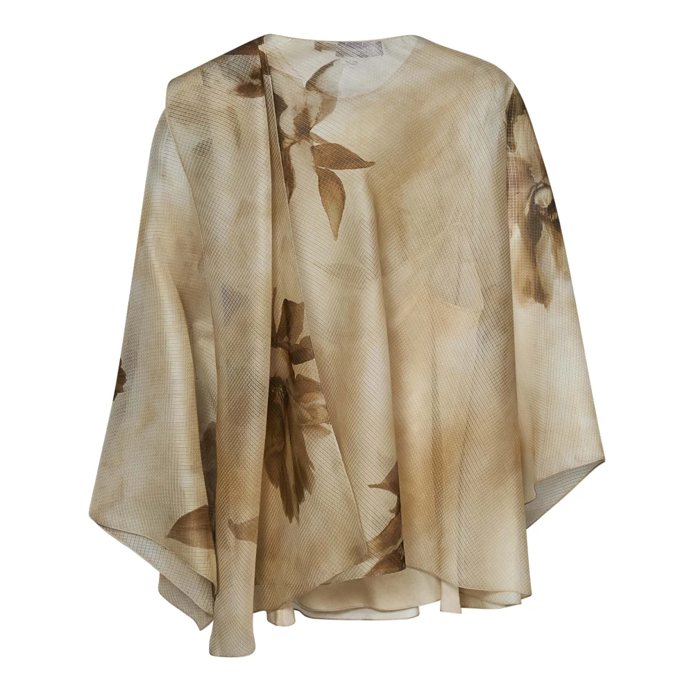 Ralph Lauren Asymmetrische Blouse met Ruches Beige Dames