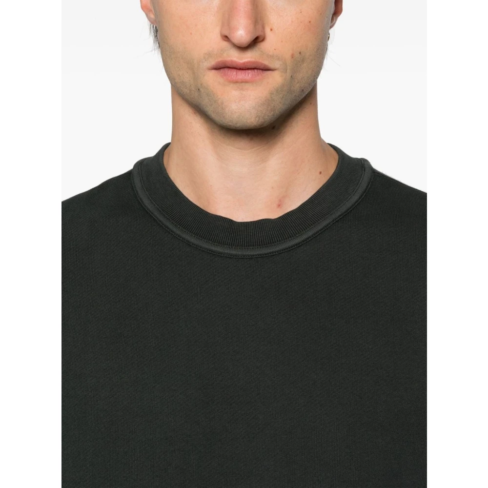 Stone Island Zwarte Compass-Badge Sweatshirt Black Heren