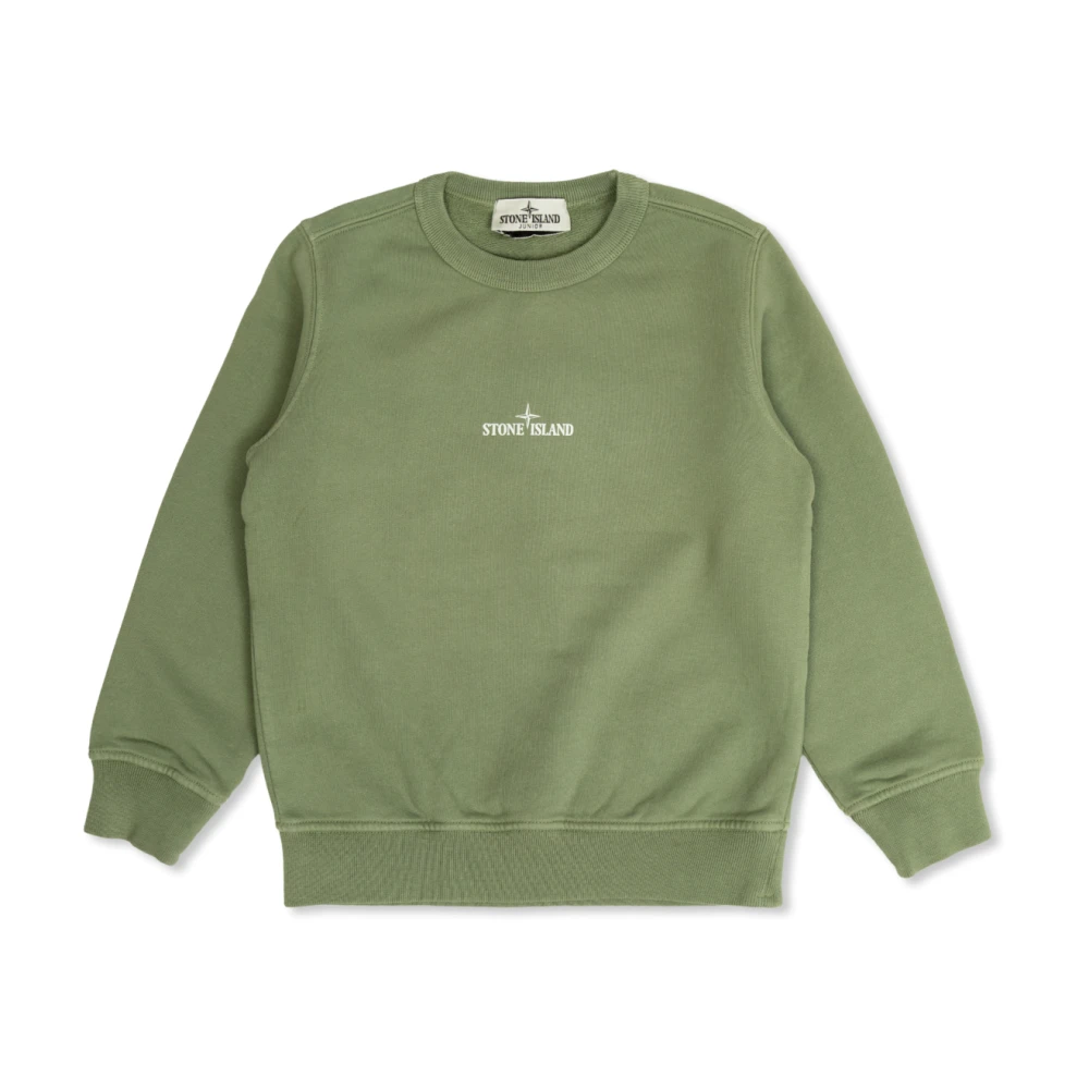 Stone Island Green Sweatshirt With Logo - Unisex - Kids Sweatshirts - 8 Y - Kids