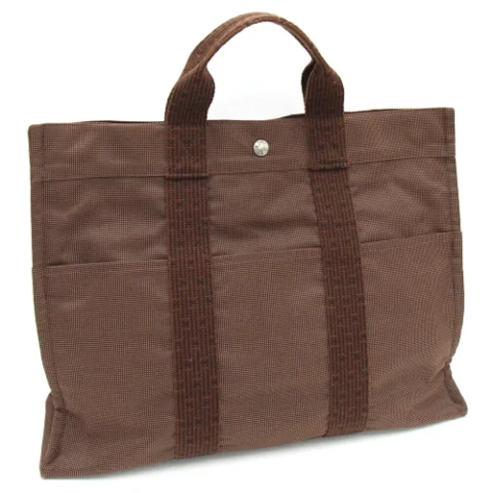 Hermès Vintage Pre-owned Canvas handbags Brown Dames