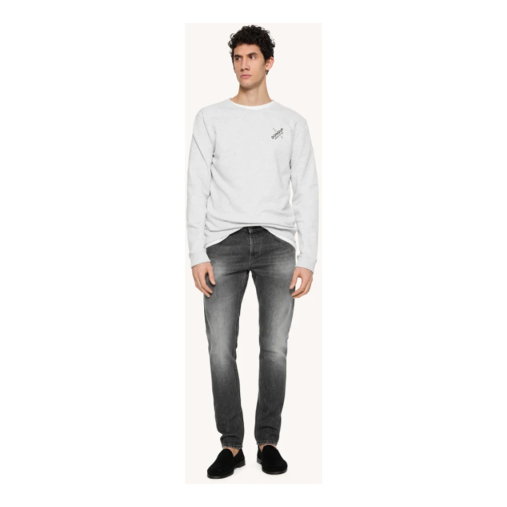 Dondup Slimme Denim Jeans in Donkergrijs Gray Heren