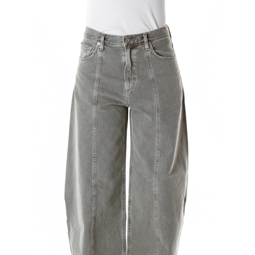 Agolde Hoge Taille Volumineuze Jeans Gray Dames