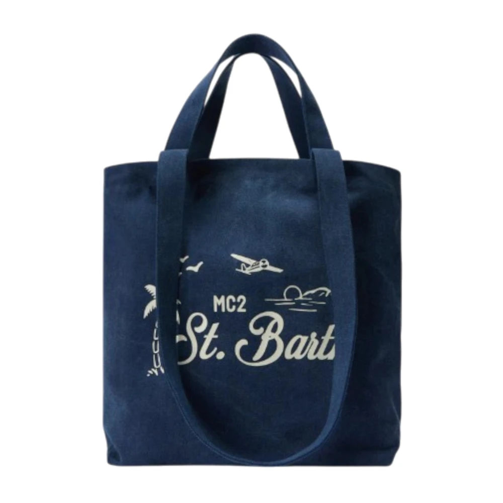 Mc2 Saint Barth Men's Blue Shopping Bags, One Size, Tote Bag