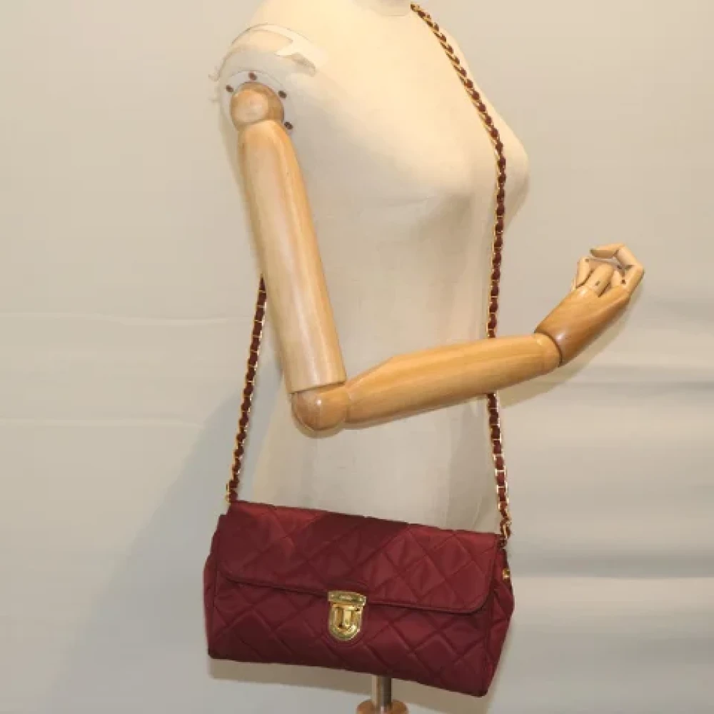 Prada Vintage Pre-owned Fabric prada-bags Red Dames