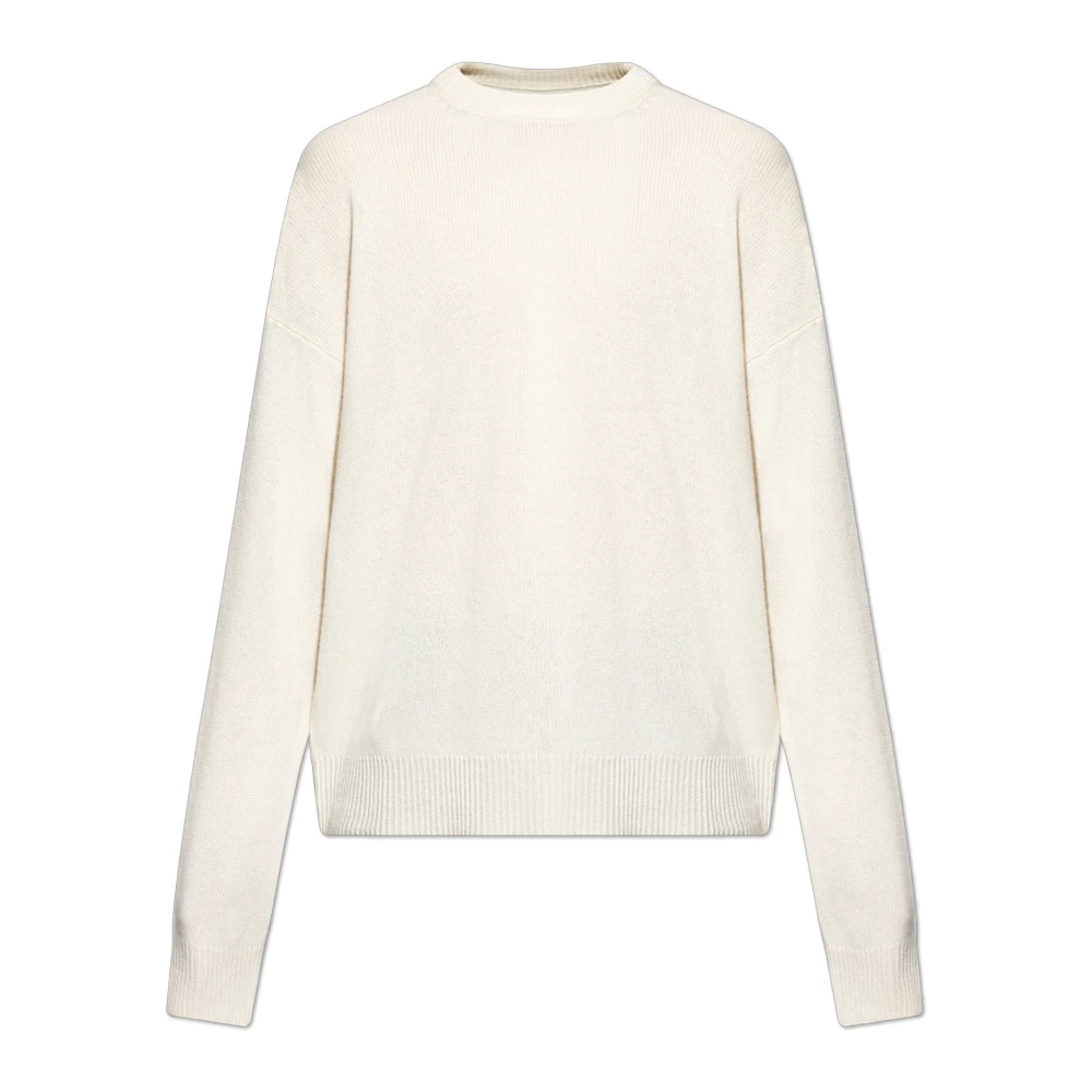 Jil Sander Men's Beige Cashmere Jumper - Cashmere Knitwear - S - Knitwear
