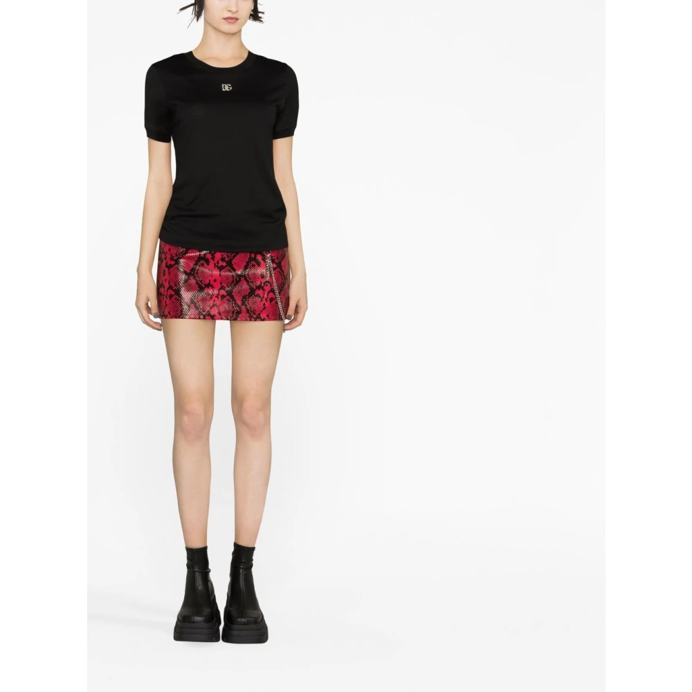 Dolce & Gabbana Zwarte T-shirt met stijl N0000 Black Dames