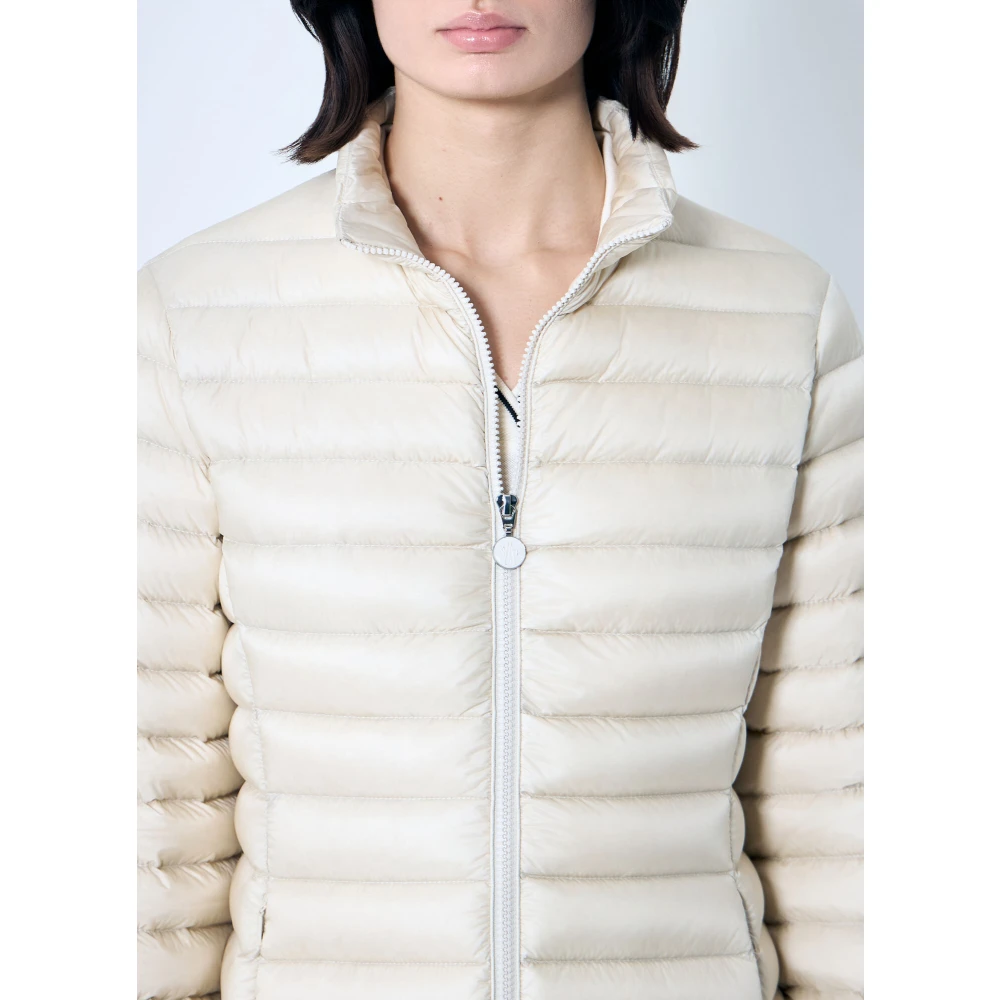 Moncler Gewatteerde Hooded Donsjas White Dames