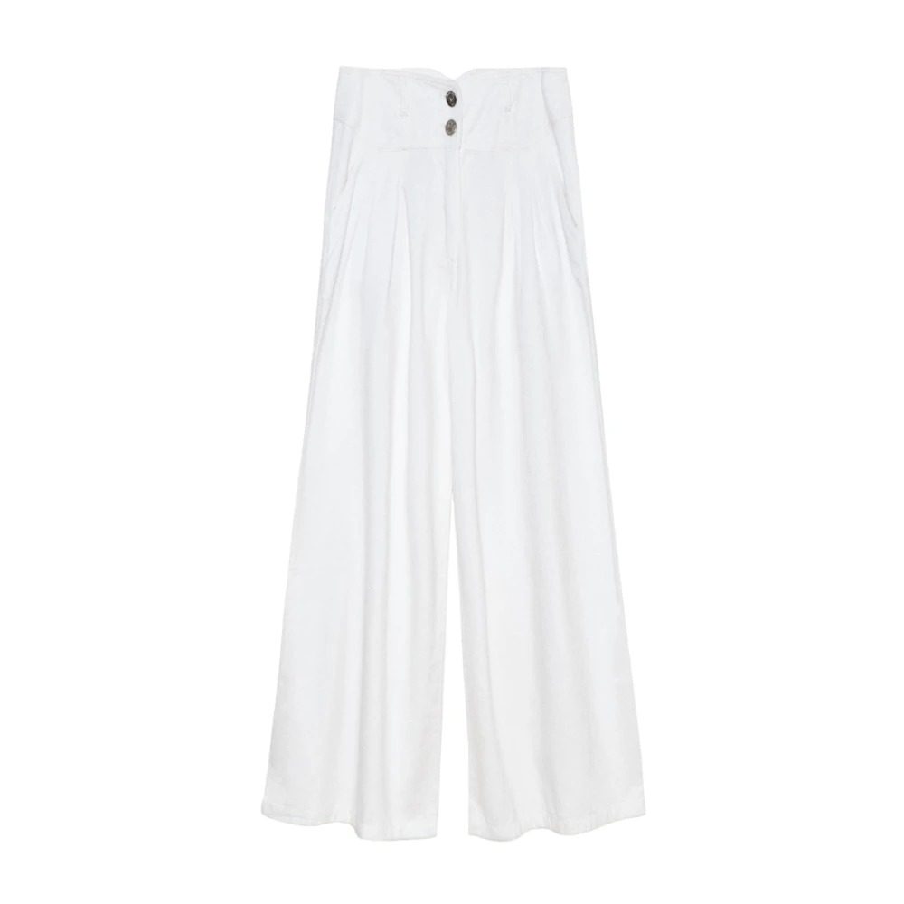 Gaëlle Paris Leather Trousers White Dames