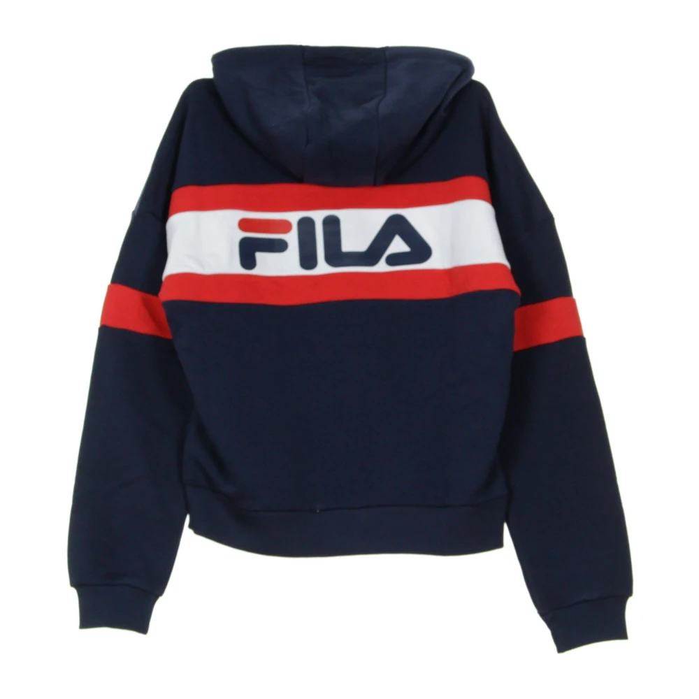 Fila Zwarte Cropped Hoodie voor Vrouwen Black Dames