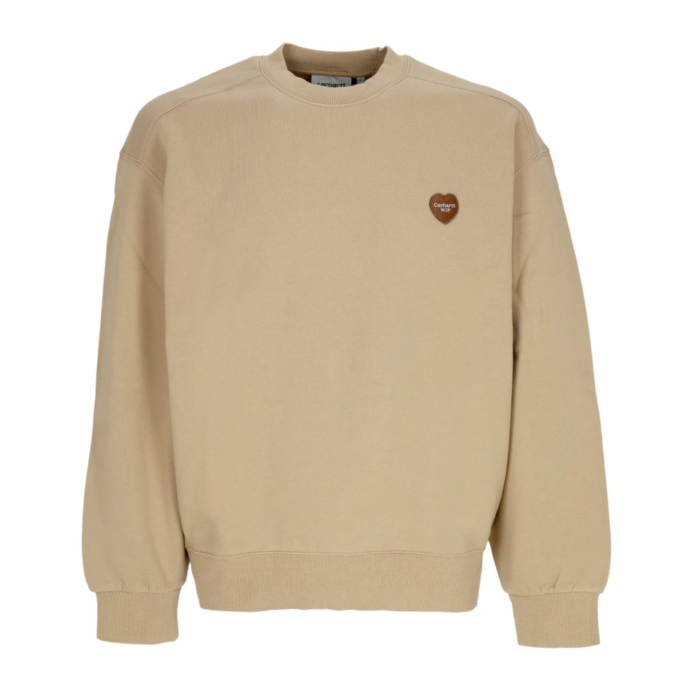 Carhartt WIP Hart Patch Sweatshirt Stoffig H Bruin Beige Heren