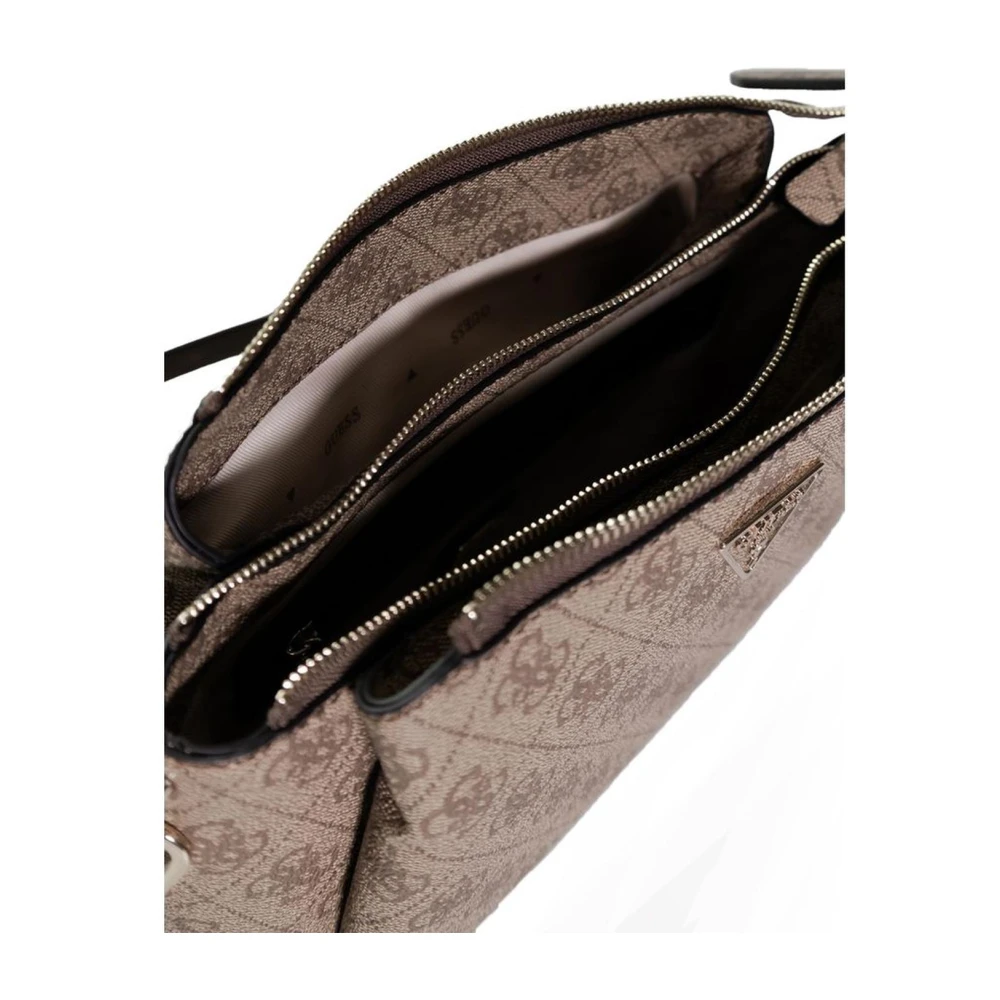Guess Gestructureerde polyurethaan handtas voor vrouwen Beige Dames