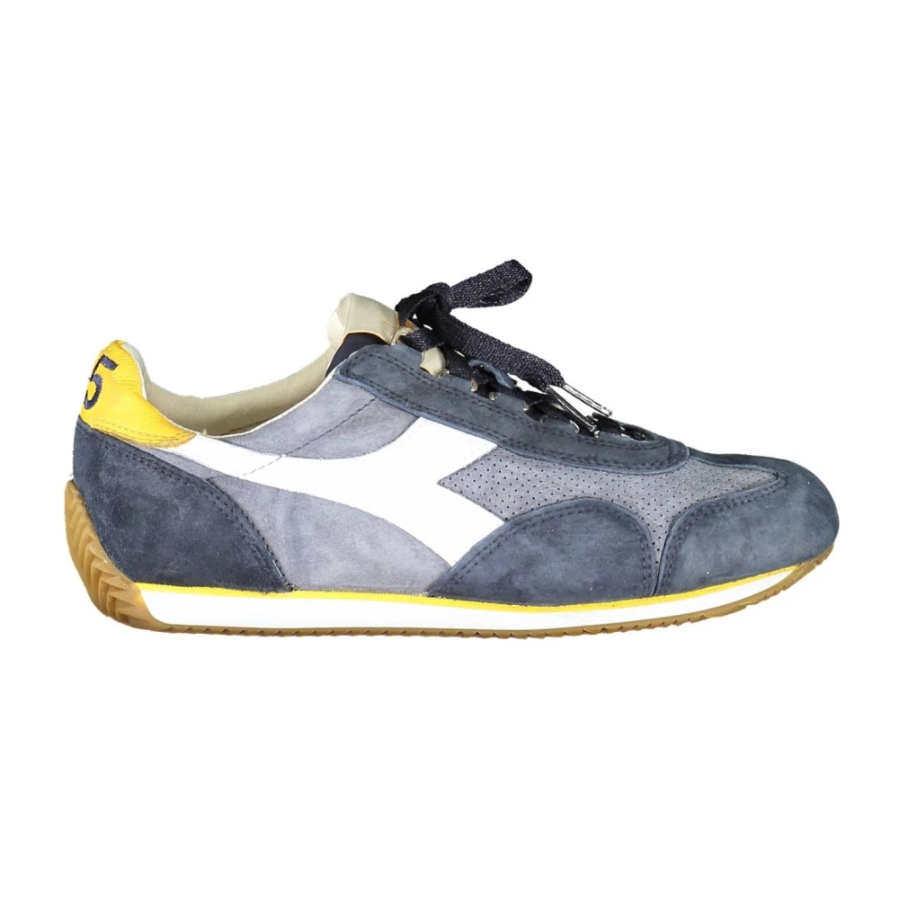 Diadora Women's Blue Sneakers,, Sporty Lace-Up Trainers Contrast Sole Size 3