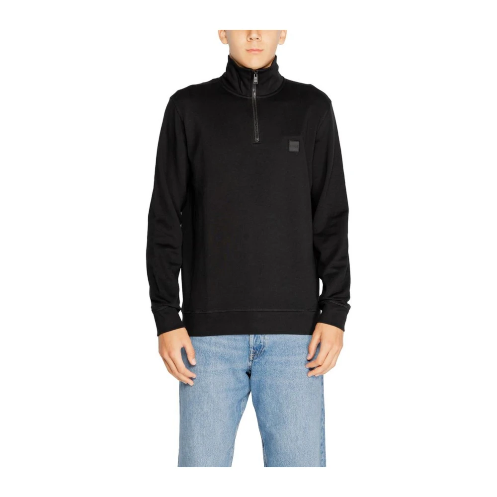 Hugo Men's Black Cotton Jumper For - Sweatshirts - S - Sweatshirts & Hoodies