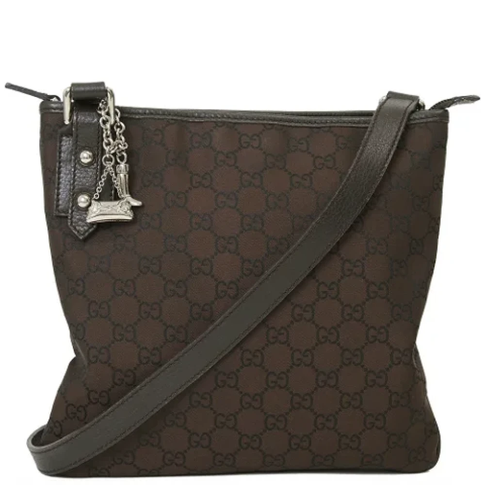 Gucci Vintage Pre-owned Nylon gucci-bags Brown Dames