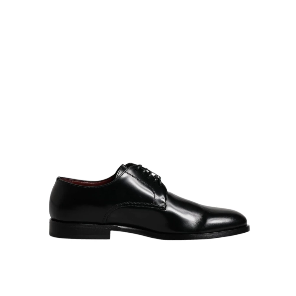 Dolce & Gabbana Men's Black Leather Derby Lace Up Shoes
