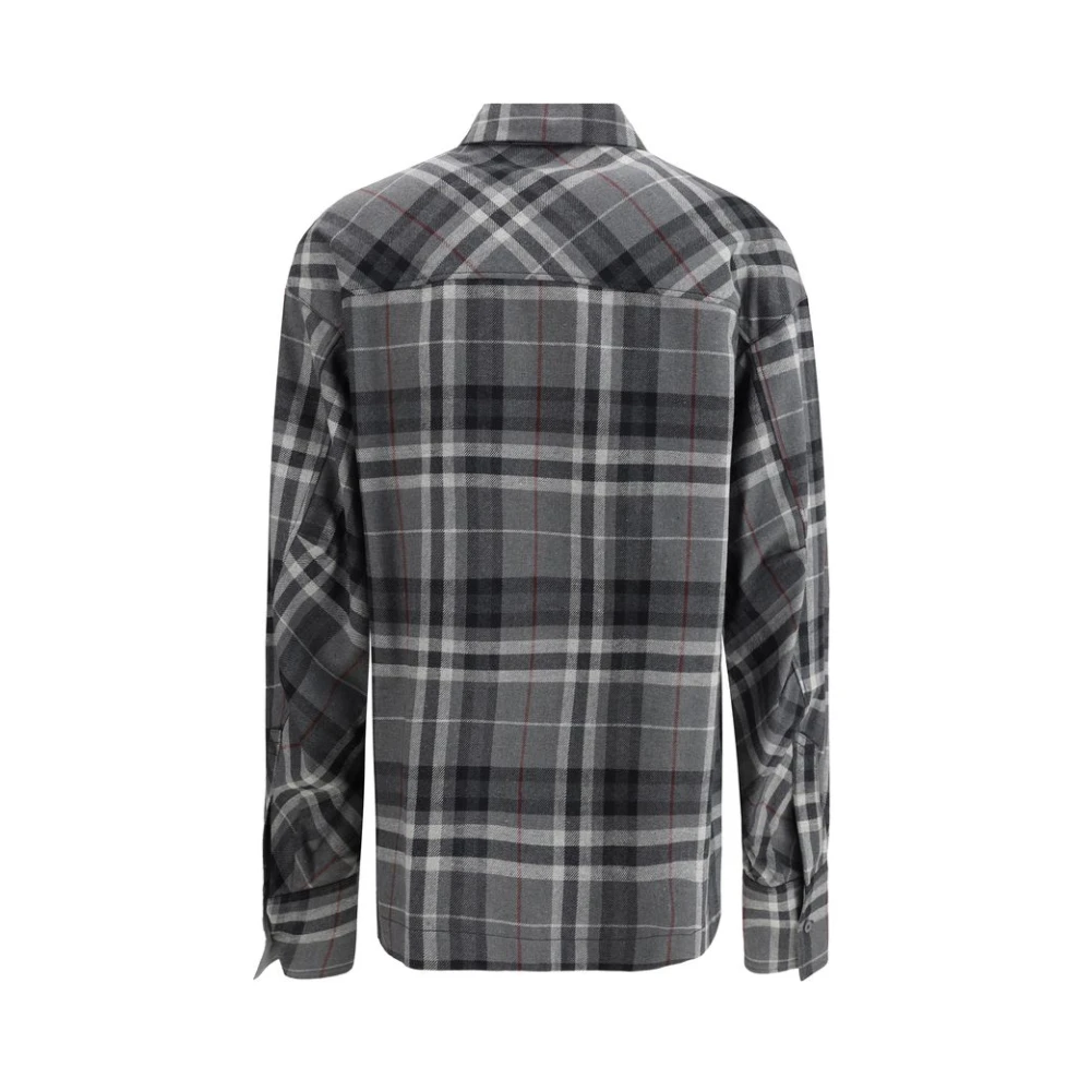 The Attico Geklokte Geruite Blouse Gray Dames