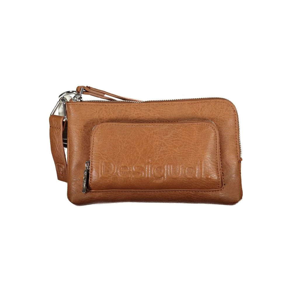 Desigual Women's Brown Shoulder Bag With Contrast Details