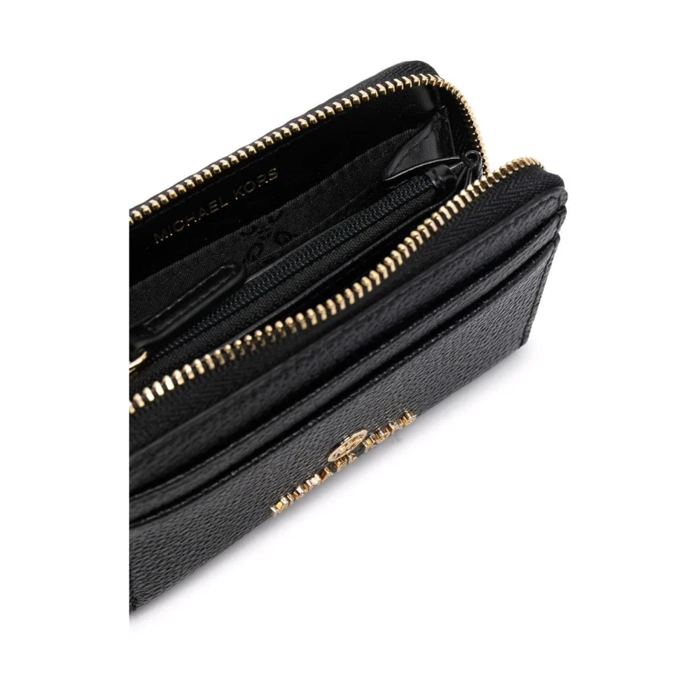 Michael Kors Leren ritsportemonnee Black Dames
