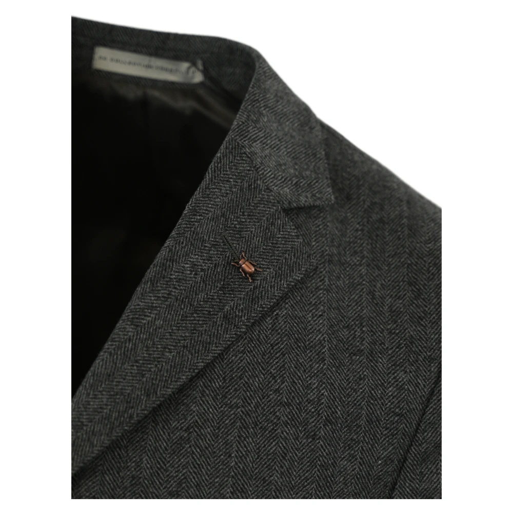 Corneliani Grijze wollen jas klassieke stijl Gray Heren