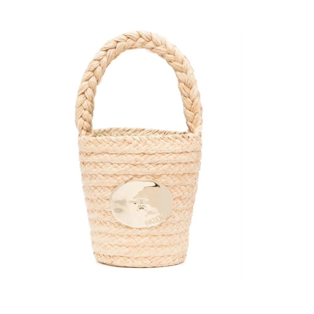 Patou Vanilla Witte Bucket Tas met Gouden Details White Dames