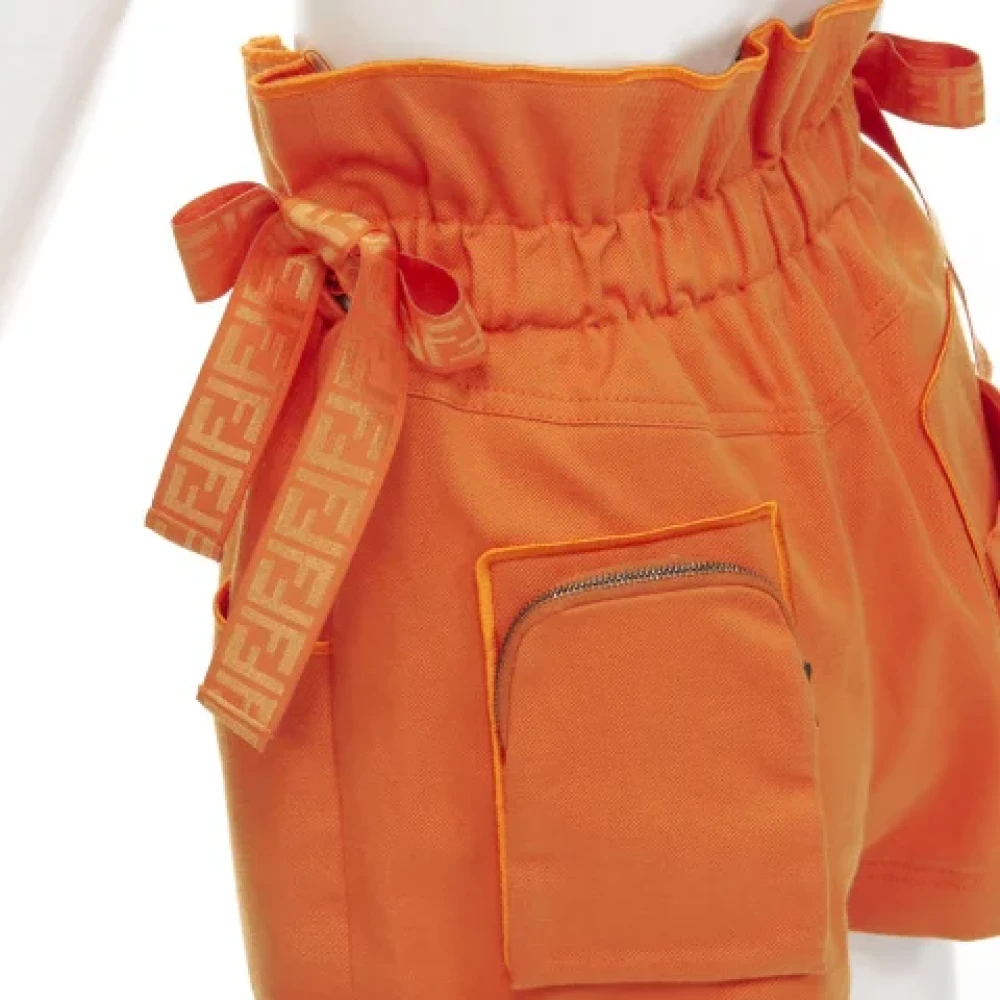 Fendi Vintage Pre-owned Fabric bottoms Orange Dames