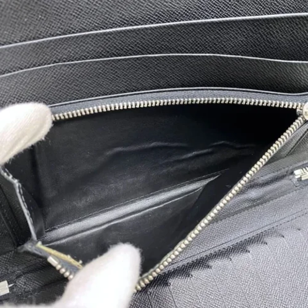 Louis Vuitton Vintage Pre-owned Leather wallets Black Heren