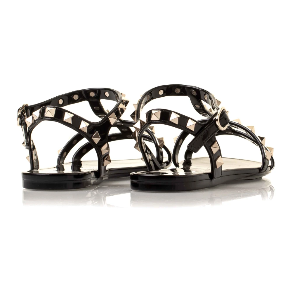 Valentino Garavani Platte sandalen Black Dames