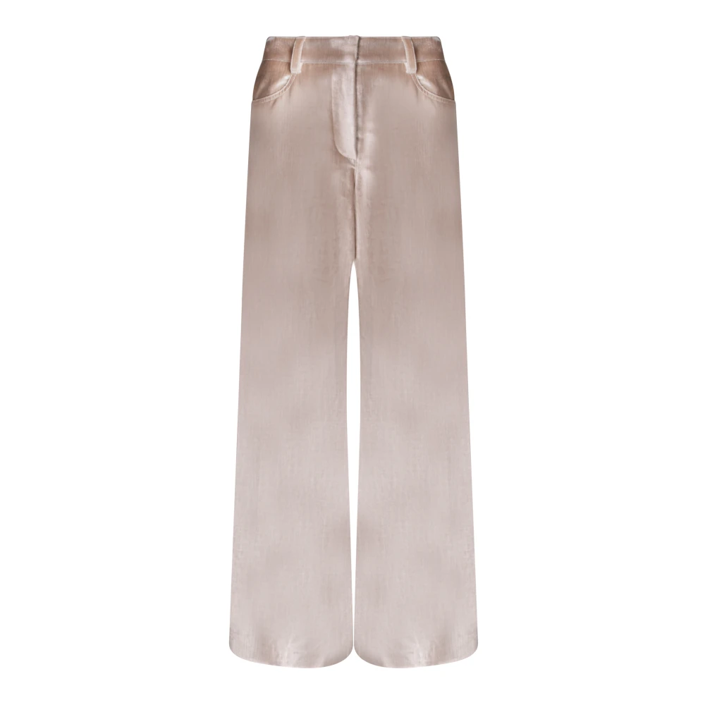 BRUNELLO CUCINELLI Beige Broek Verhoog Garderobe Prachtig Beige Dames