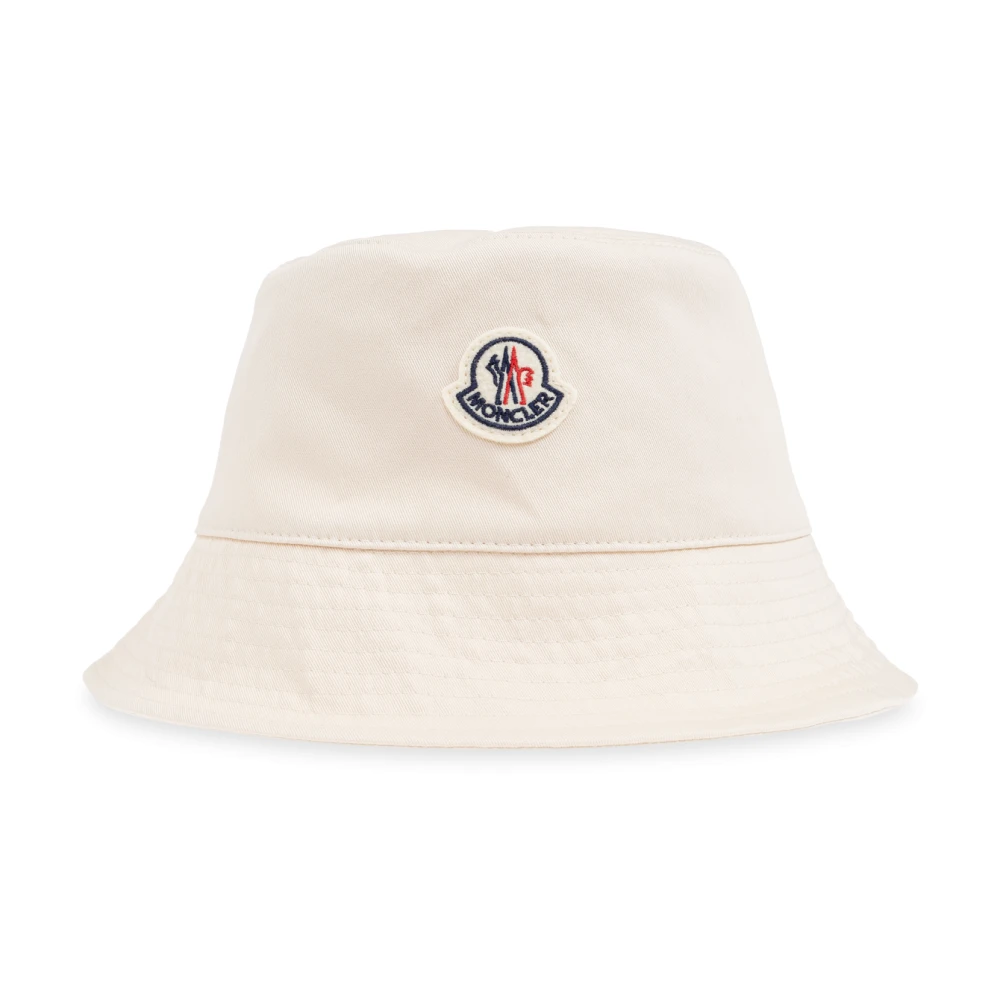 Moncler Muts met logopatch Beige Heren