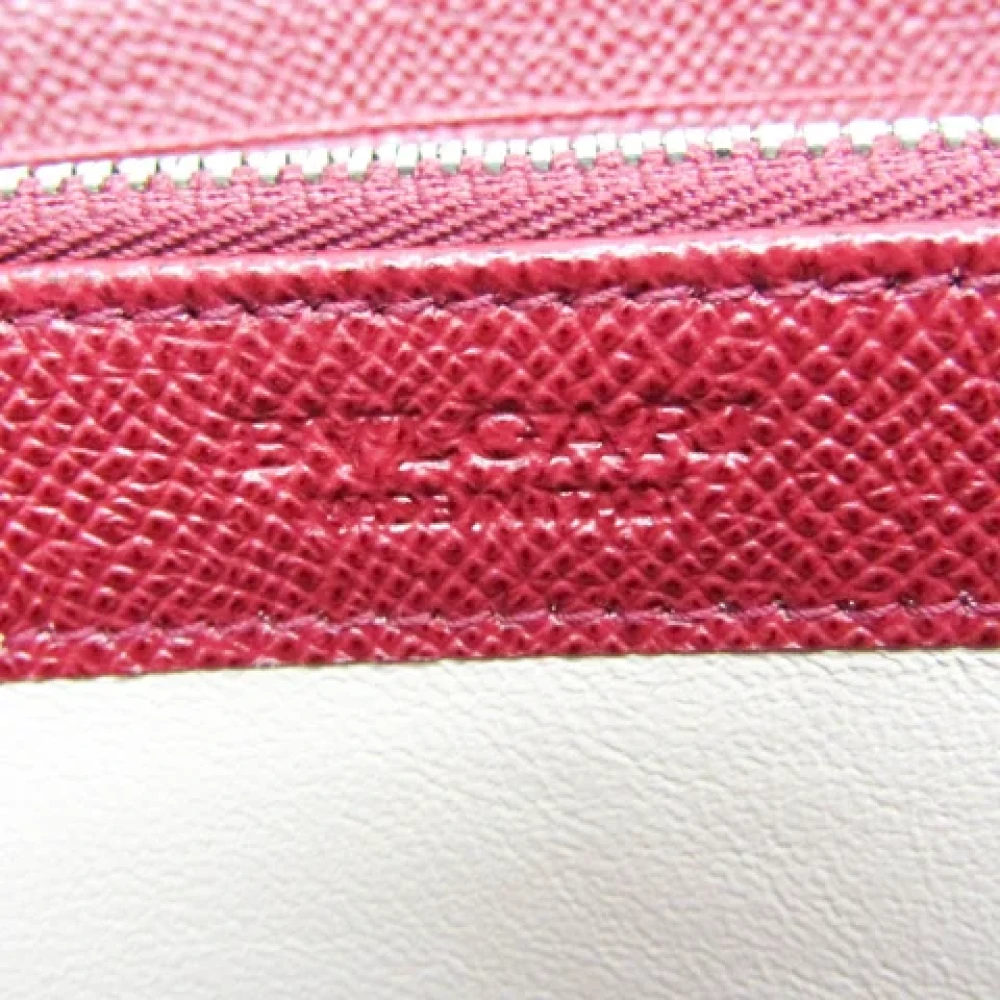 Bvlgari Vintage Pre-owned Leather wallets Red Dames