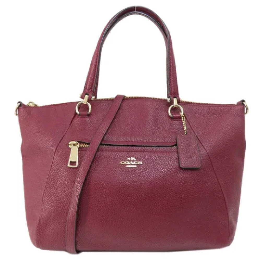 Coach Pre-owned Leather handbags Red Dames