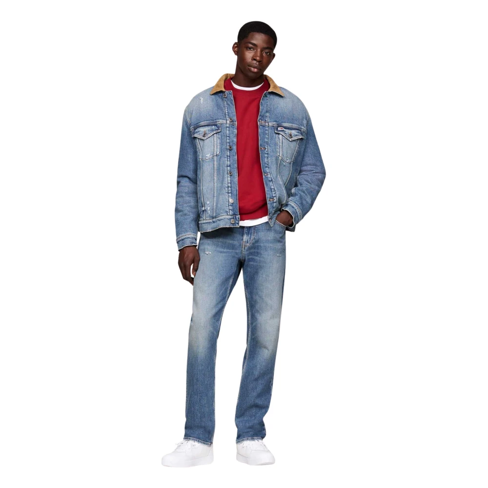 Tommy Hilfiger Denim Jassen met Contrast Kraag Blue Heren