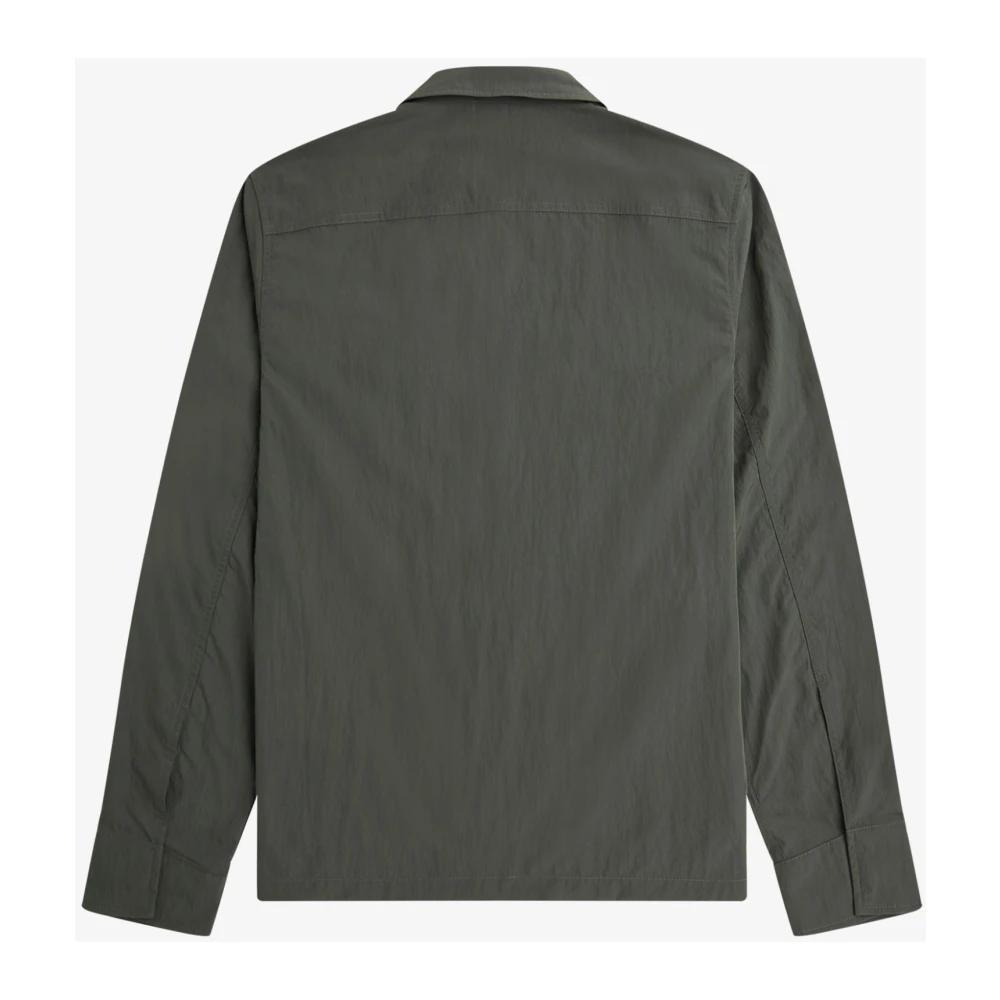 Fred Perry Groene Utility Shirt met Rits Green Heren