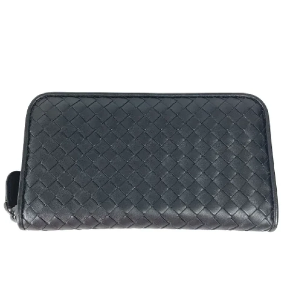 Bottega Veneta Vintage Pre-owned Leather wallets Black Dames