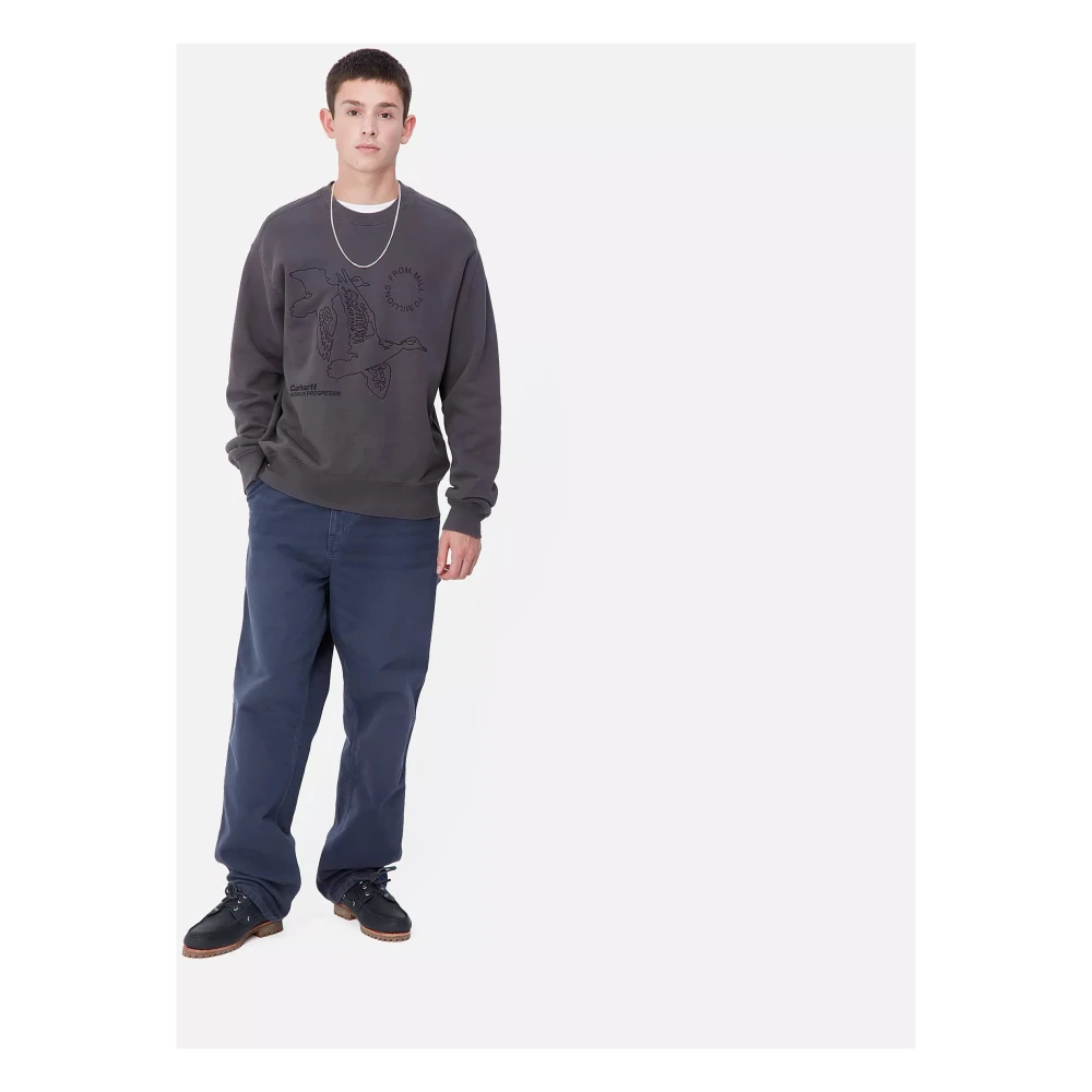 Carhartt WIP Relaxed Straight Fit Kniebroek Air Force Blue Heren