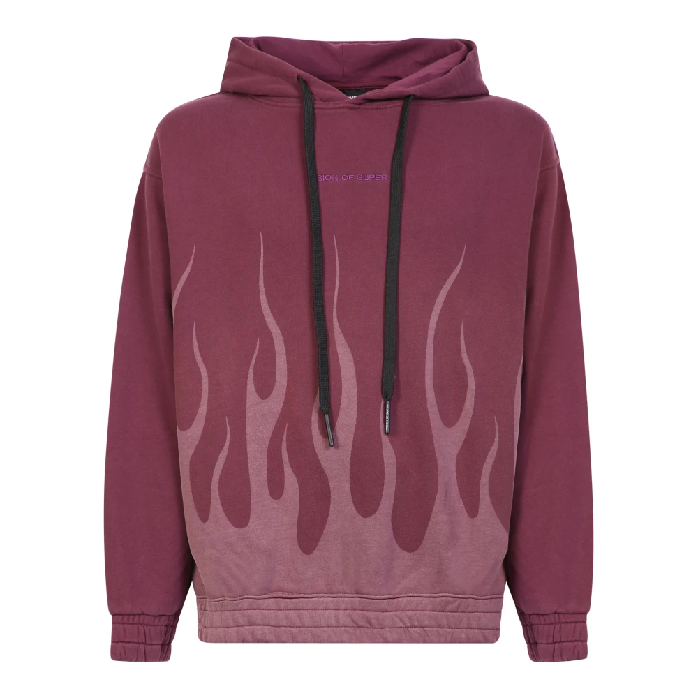 Vision Of Super Men's Red Corrosive Fs Hoodie. Made Of Soft Cotton With A Bold And Innovative Design - Xl - Sweatshirts & Hoodies