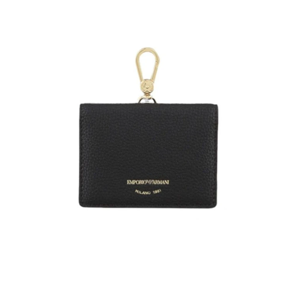 Emporio Armani Zwarte Pasjeshouder met Afneembare Band Black Dames