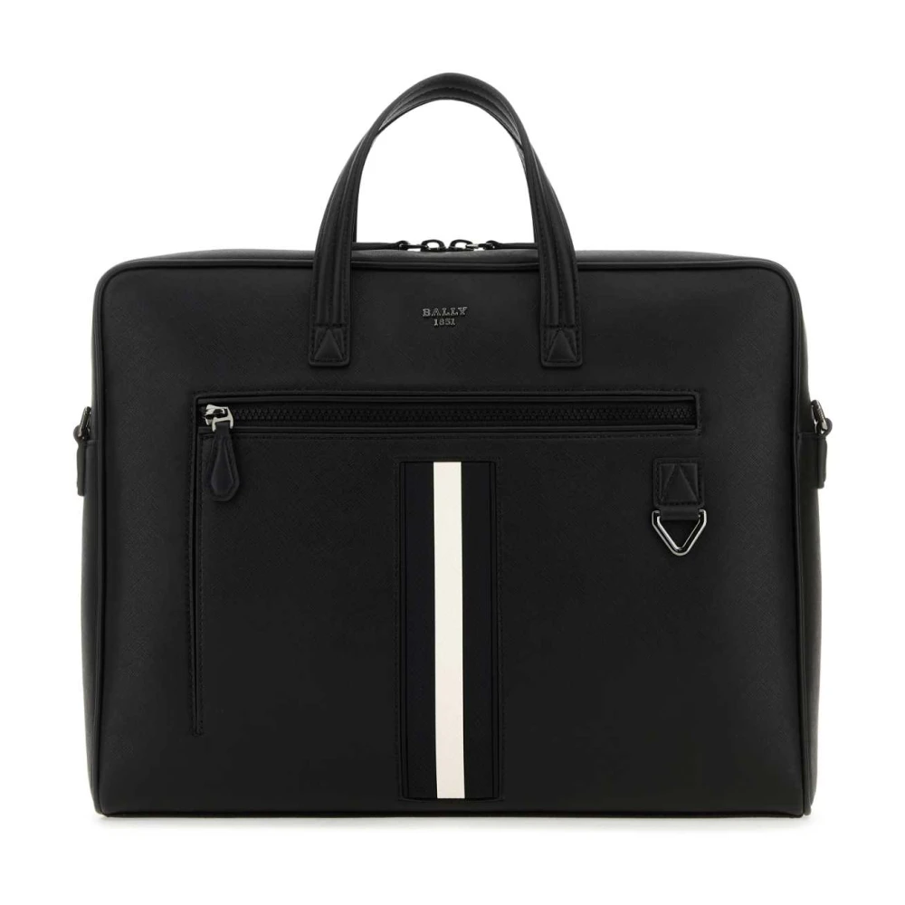 Bally Klassieke Leren Aktetas Black Heren