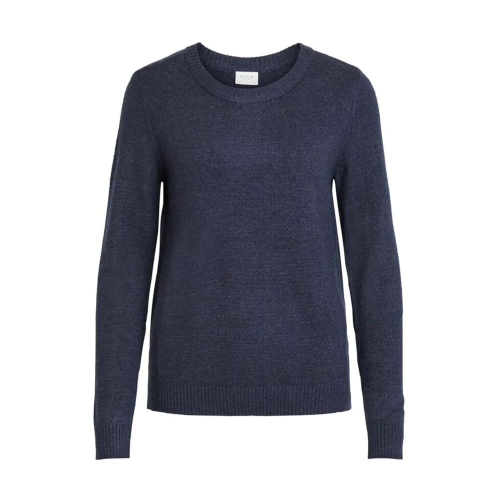 VILA Stilren O-Neck Tröja Blue, Dam