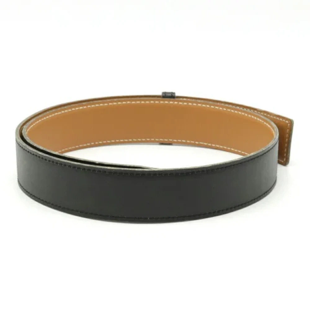 Hermès Vintage Pre-owned Leather belts Black Dames