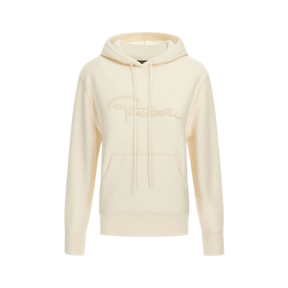 Roberto Cavalli Beige Sweatshirts, Female, S, Logo Sweatshirt Ivory Female Made In Italy