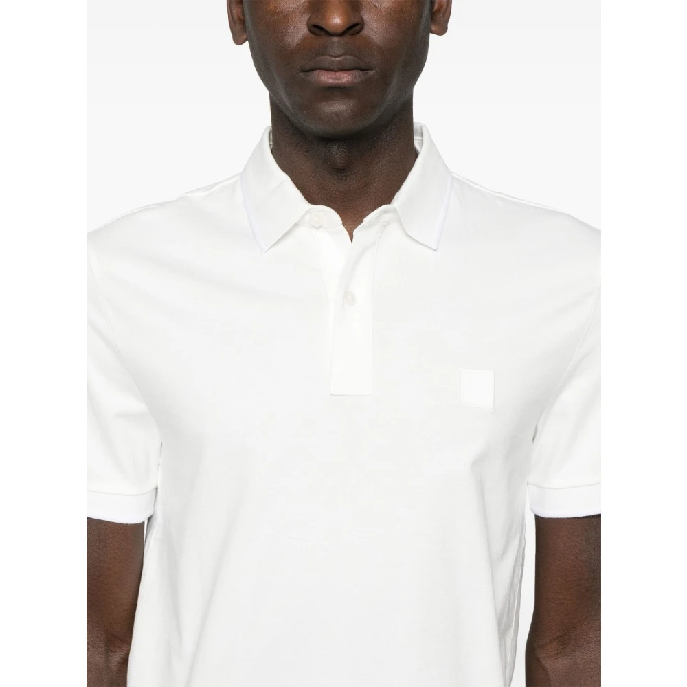 Hugo Boss Witte T-shirts en Polos met bordino White Heren