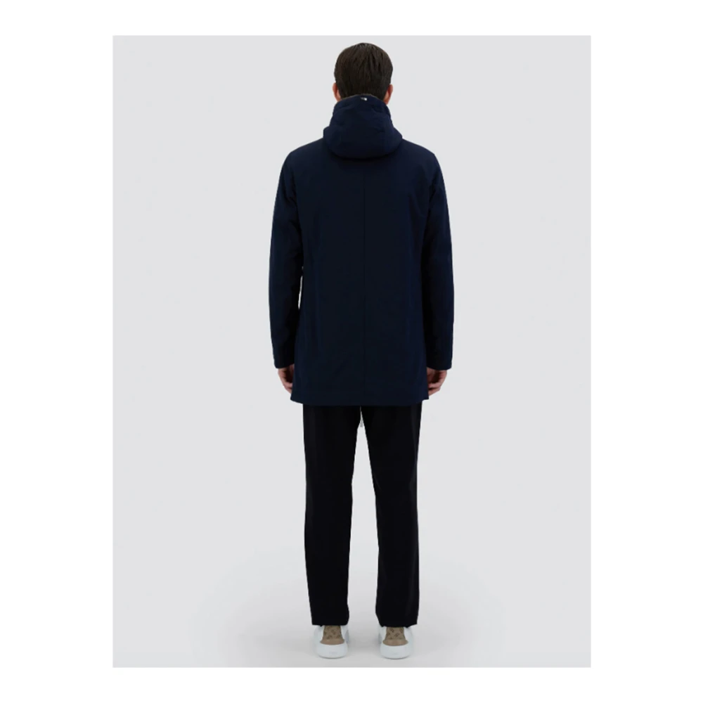 Herno Blauw Bruin Synthetisch Materiaal Parka Blue Heren