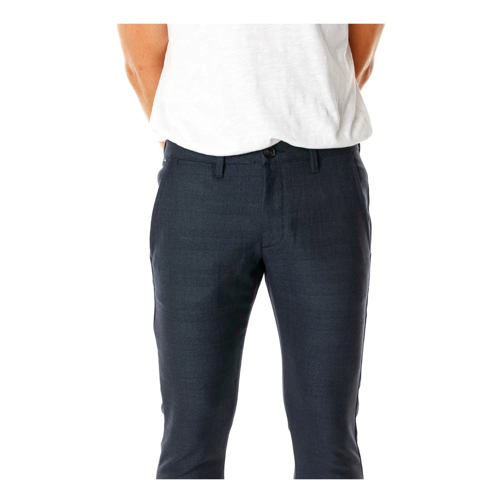 Gabba Klassieke geruite chino-broek Black Heren