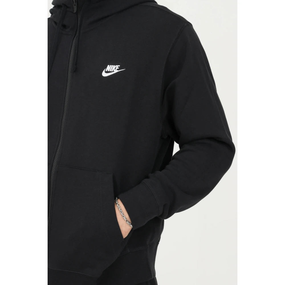 Nike Zwarte Zip-Through Sweatshirt Black Heren