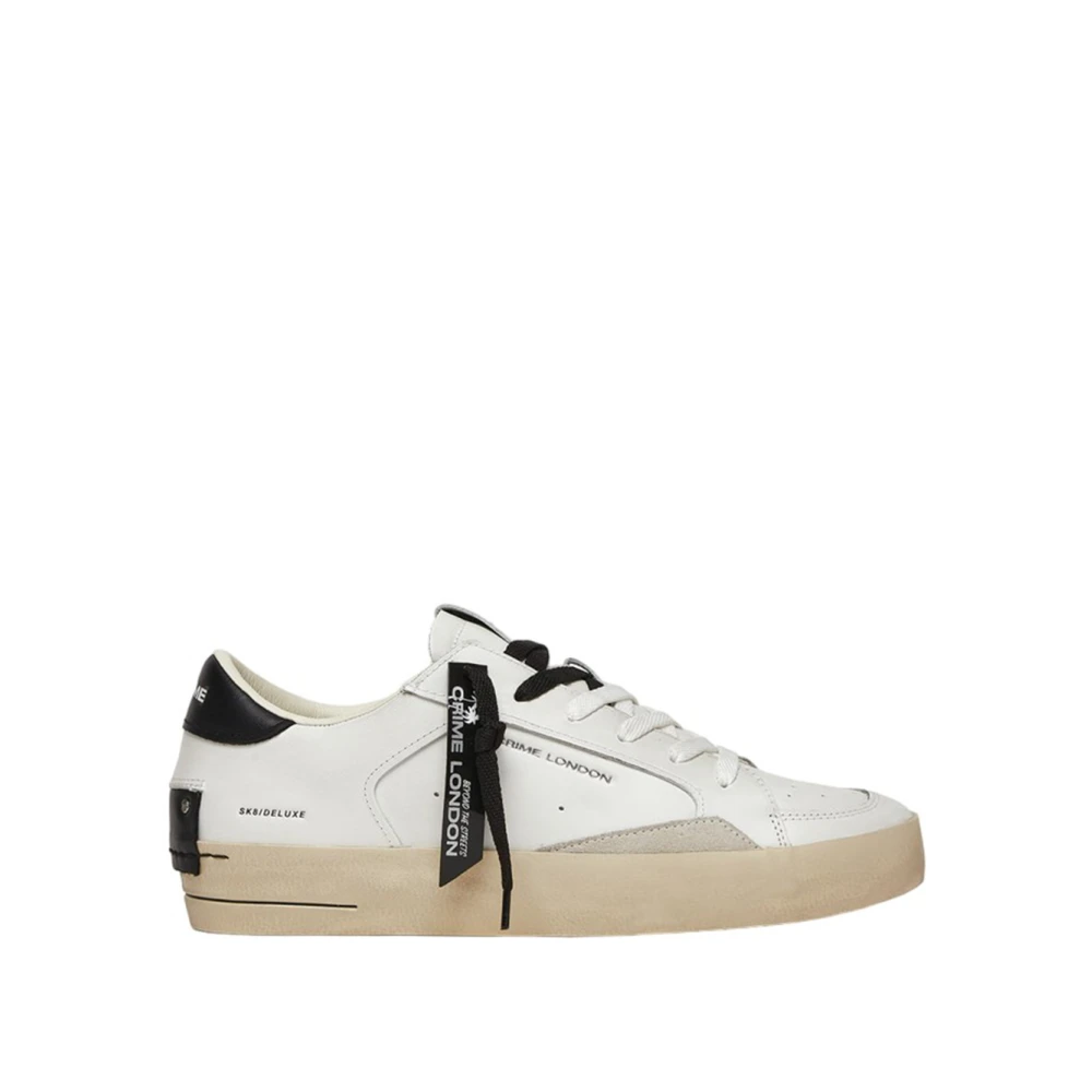 Crime London White Sneakers, Male, 9 Uk, 17100Pp6b Trainers