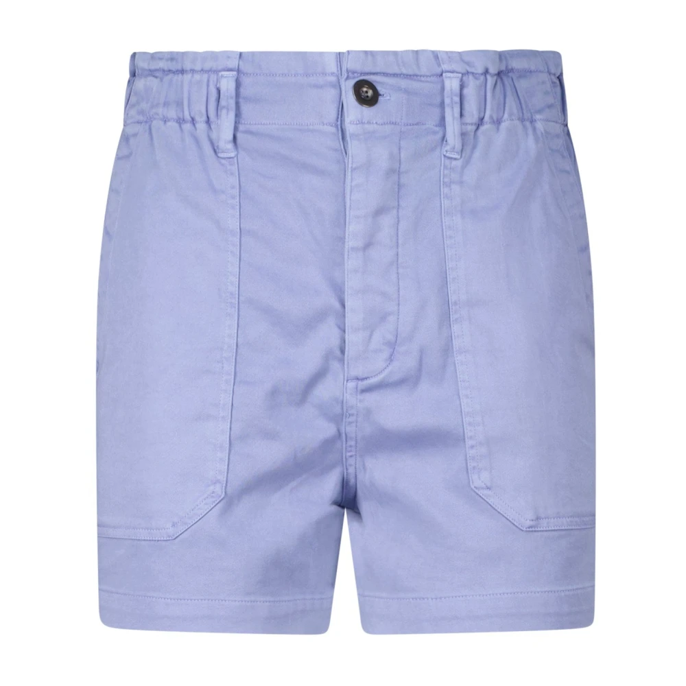 Bella Dahl Lätt Bomullsblandning Sommar Shorts Blue, Dam