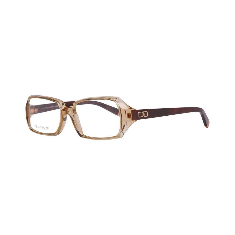 Dsquared2 Bruine plastic damesmonturen met wijzerplaat Brown Dames