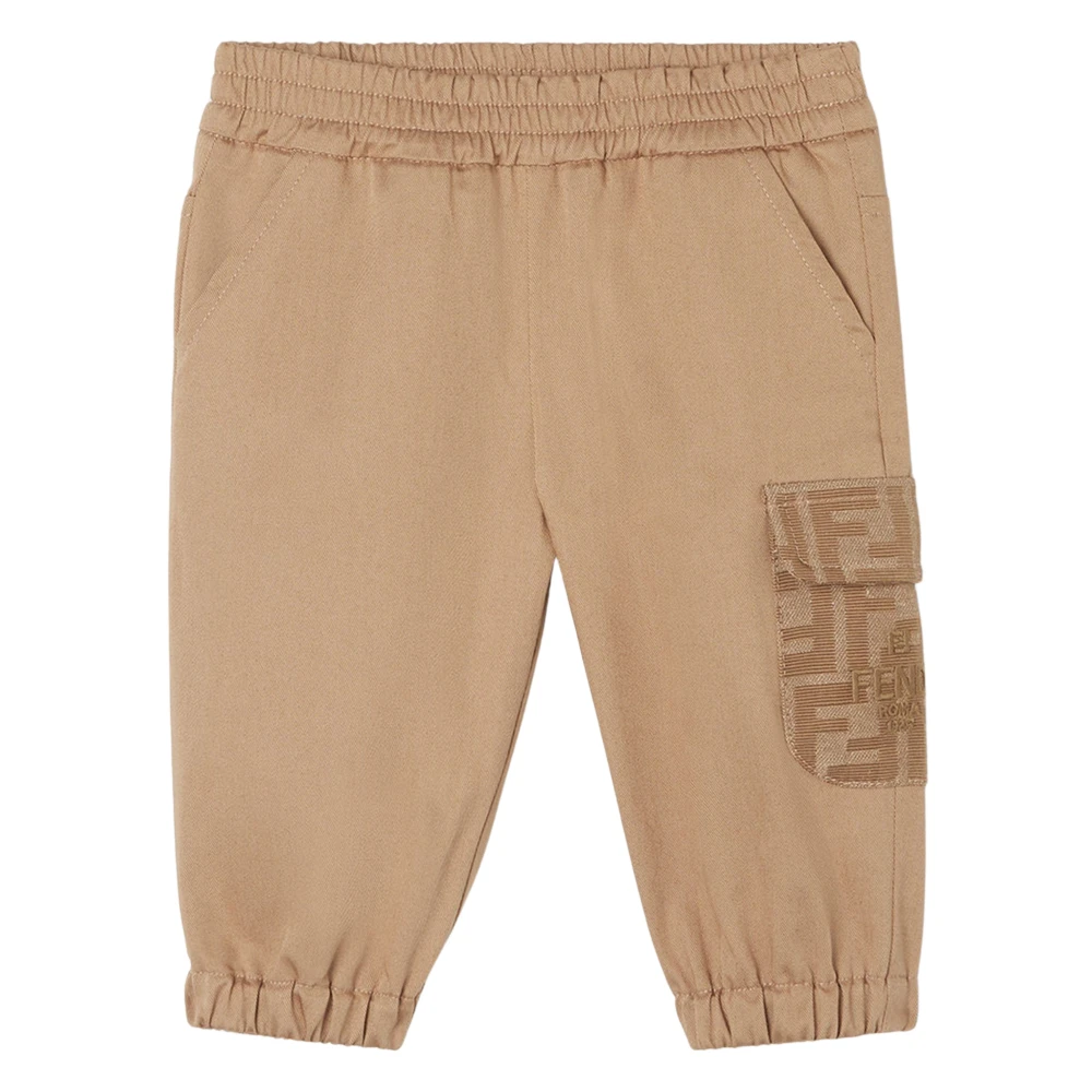 Fendi Men's Beige Ff Pocket Trousers