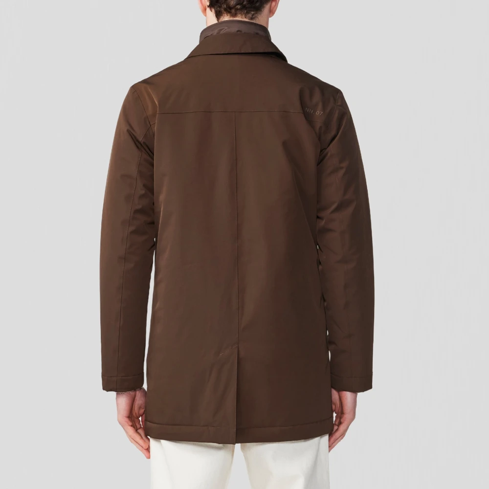 Nn07 Waterdichte Ademende Trenchcoat met Isolatie Brown Heren